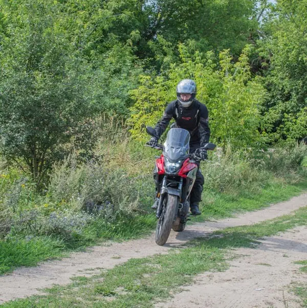 Honda CB500X standing position