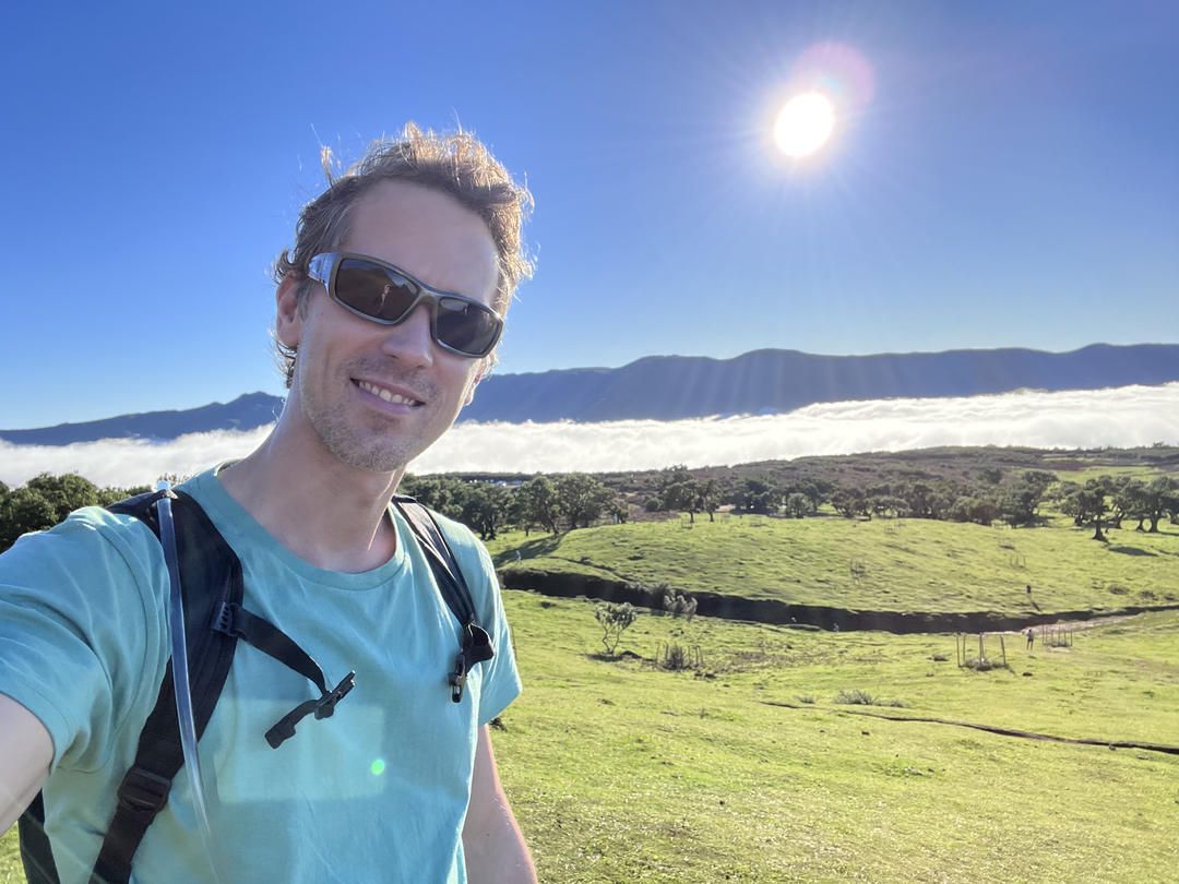 Mountain trail in Madeira along the levada