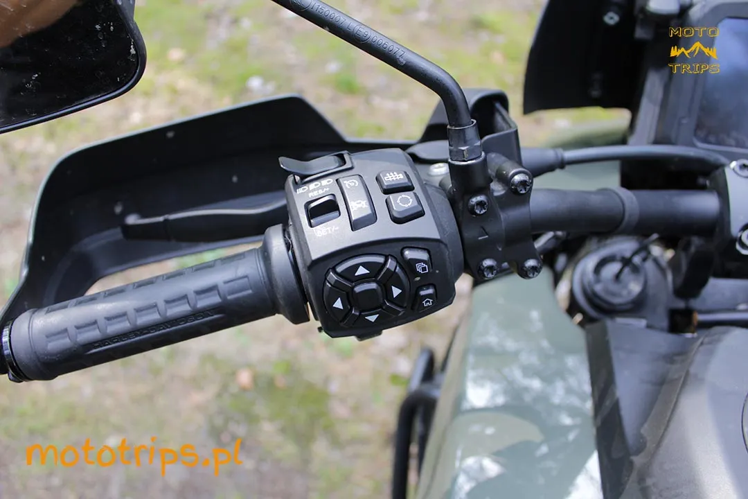 left side of the handlebars Pan America