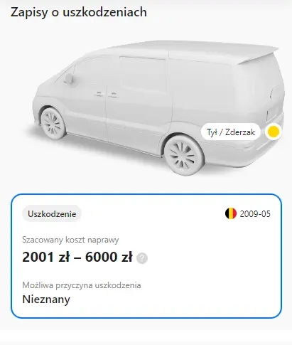 CarVertical report damage