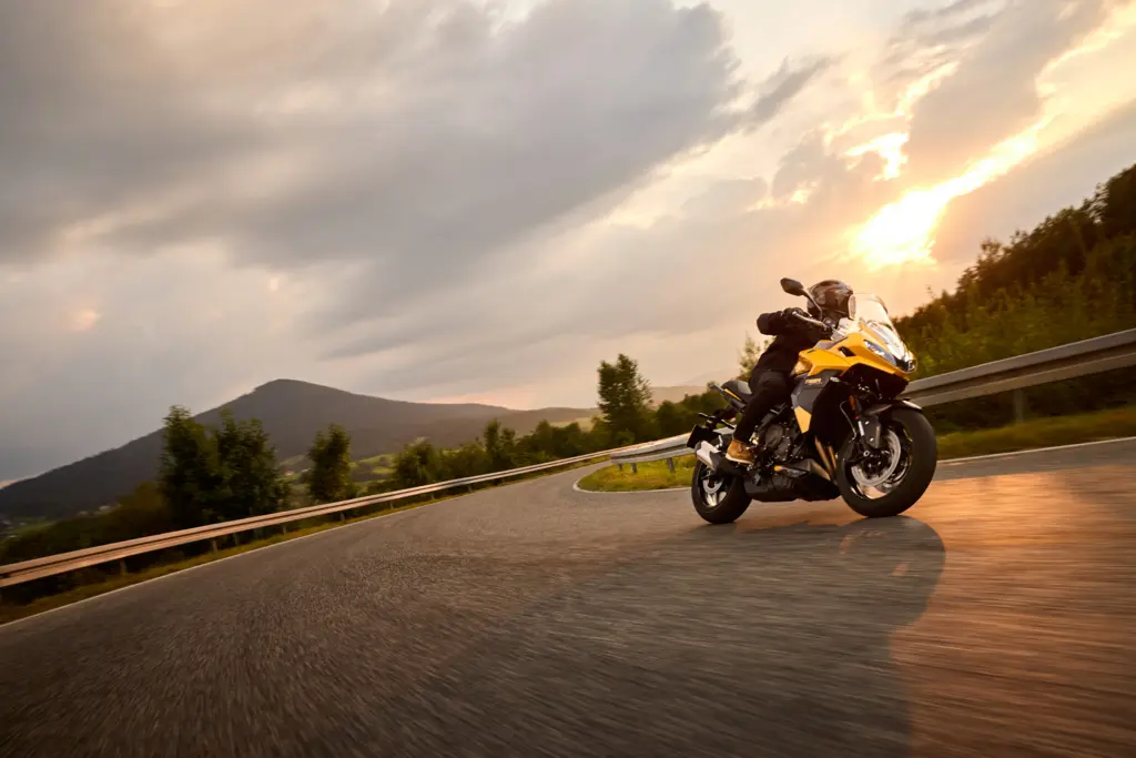 Triumph Tiger Sport 800 on the sunset
