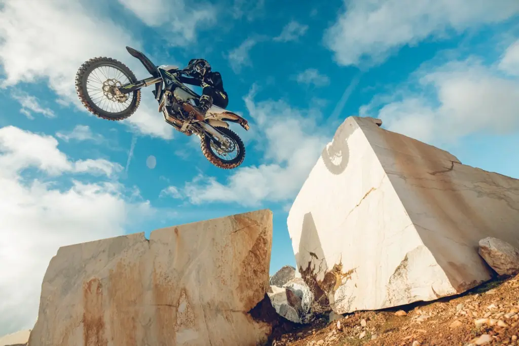 Flying on TF250E Triumph Cross